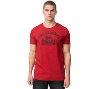 Lonsdale Men's Long-Sleeved T-Shirt Regular Fit, Marl Red/Black, 3XL