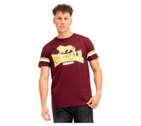 Lonsdale Men's Methley T-Shirt, Oxblood/Yellow/White, S