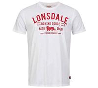 Lonsdale Men's Papigoe T-Shirt, White/red, 3XL