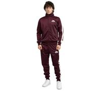 Lonsdale Men's Pember Jogging Suit, Oxblood/Ecru, 3XL