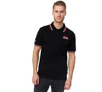 Lonsdale Men's Poloshirt Lynton Long Sleeve Top, Black (Schwarz), (Size: Small)