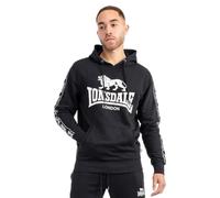 Lonsdale Men's Scousburgh Hooded Sweatshirt, Black/White, M
