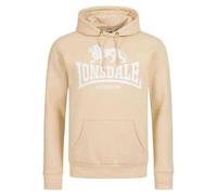 Lonsdale Men's Sherborne Hooded Sweatshirt, Beige/White, M