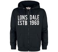 Lonsdale Men's Sleeve Hooded Sweatshirt, Black, M