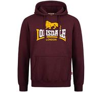 Lonsdale Men's Sleeve Hooded Sweatshirt, Oxblood, L