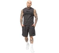 Lonsdale Men's Sleeveless T-Shirt & Shorts Set, Regular Fit, ALLANTON Anthracite/Black, 4XL
