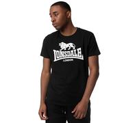 Lonsdale Men's T-Shirt St Erney Short Sleeve Black/White XL