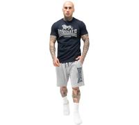 Lonsdale Men's T-Shirt & Shorts Set Regular Fit MAIR, Dark Navy/Marl Grey, M