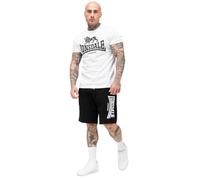 Lonsdale Men's T-Shirt & Shorts Set, Regular Fit, MAIR, White/Black, L