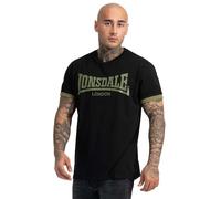 Lonsdale - Townhead Black/Olive - T-Shirt - black - M - 100% Cotton,Jersey M