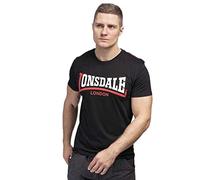 Lonsdale Men's Two Tone T-Shirt, Black, XXXX-Large