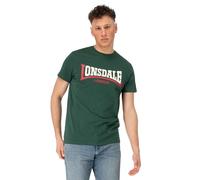 Lonsdale Men's Two Tone T-Shirt, Bottle Green/Red/Ecru, 4XL