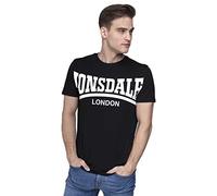 Lonsdale Men's York T-Shirt - Black, X-Large