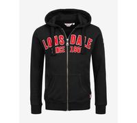 Lonsdale Paignton Full Zip Hoodie Black Red - L