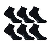 Lonsdale Quarter 6 Pairs of socks, excellent quality of cotton (Black, 6-8)