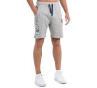 Lonsdale Men's skaill Shorts, Marl Grey/Navy/Red, XXXL