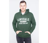 Lonsdale Men's Smerlie Hooded Sweatshirt, Bottle Green/White, S