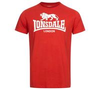 Lonsdale Men's T-Shirt St Erney Short Sleeve Red/White XL