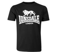Lonsdale Men's Logo Regular Fit T-Shirt - Black, Small