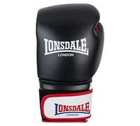 Lonsdale Winstone Leather Boxing Gloves Black 16 oz