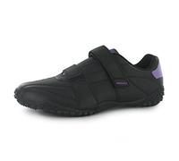 Lonsdale Womens Ladies Fulham Trainers Sports Padded Ankle Collar Leather Black/Lavender UK 4 (37)