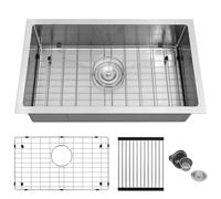 Lonsince RV Kitchen Sink 25 inch,Undermount Kitchen Sink,Stainless Steel Kitchen Sinks for RV,7" Depth Camper Sink