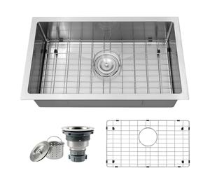Lonsince RV Kitchen Sink 25 inch,Undermount Kitchen Sink,Stainless Steel Kitchen Sinks for RV,7" Depth Camper Sink