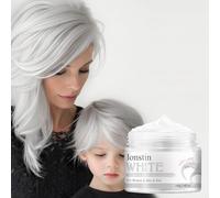 lonstin Purple Hair Colour Wax for Kids & Adults Temporary Hair Dye Wax 100g Wash Out, Non-Sticky Clay Mud Cream for Parties, Cosplay & Daily Fun (white, white)