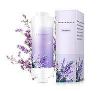 lonstin Shower Infuser, Vitamin C Shower Filter for Hard Water, Shower Head Filter to Chlorine Fluoride Sediment, Helps Dry Skin & Hair Loss, Easy Installation (Lavender)