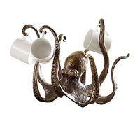 Lonsy Octopus Cup Holder - Mug Holder | Home Storage Mug Hooks | Mug Holder Pendant | Coffee Storage Holder Hooks | Tea Cup Holder Vintage-Style Resin Octopus Table Statue Ornament