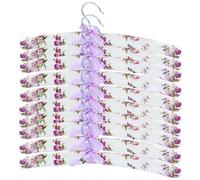 Lonsy Padded Coat Hangers for Women, 10PCS Non-Slip Thick Padded Clothes Hangers, 15 inch, Anti Slip, No Shoulder Bump, Universal Size, Space Saving, Purple