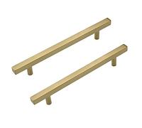 LONTAN 1 Pack Gold Cupboard Handles 160mm Gold Kitchen Handles Cabinet Hardware Drawer Pulls Kitchen Cupboard Furniture Stainless Steel