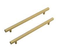 LONTAN 1 Pack Gold Cupboard Handles 224mm Gold Kitchen Handles Cabinet Hardware Drawer Pulls Kitchen Cupboard Furniture Stainless Steel