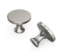 LONTAN 10 Pack Cupboard Knobs Brushed Nickel Drawer Knobs Solid Kithcen Hardware for Dresser Drawers Zinc Alloy Drawer Hardware