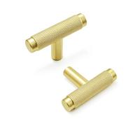 LONTAN 10 Pack Gold Drawer Knobs Knurled Gold Cupboard Door Knobs | Gold Knobs for Cupboards & Draws, Wardrobe Door Knobs Gold Kitchen Cabinet Door Knobs