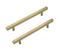 LONTAN 10 Pack Gold Kitchen Handles 192mm Gold Cupboard Handles Cabinet Hardware Drawer Pulls Kitchen Cupboard Furniture Stainless Steel