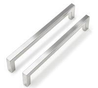 LONTAN 10 Pack Kitchen Cupboard Handles 192mm Brushed Nickel Drawer Handles