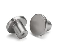 LONTAN 12 Pack Brushed Nickel Door Knobs Kitchen Door Knobs Round Cabinet Drawer Hardware Aluminum Alloy for Cupboard Wardrobes Furniture