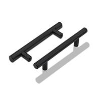 LONTAN 15 Pack Black Kitchen Handles 90mm Black Cupboard Handles Drawer Pulls Kitchen Door Pulls for Cabinet Wardrobe Bathroom Stainless Steel