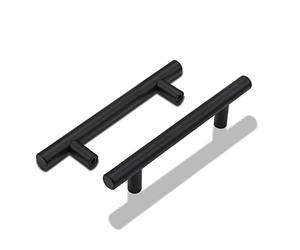 LONTAN 15 Pack Black Kitchen Handles 90mm Black Cupboard Handles Drawer Pulls Kitchen Door Pulls for Cabinet Wardrobe Bathroom Stainless Steel