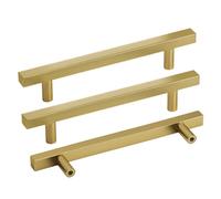 LONTAN 15 Pack Brushed Gold Cupboard Handles 160mm Kitchen Handles