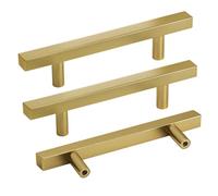 LONTAN 15 Pack Brushed Gold Cupboard Handles 96mm Kitchen Handles