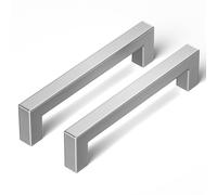 LONTAN 15 Pack Kitchen Cabinet Handles 96mm Brushed Nickel Cupboard Door Handles Stainless Steel Drawer Pulls for Wardrobe Cabinet Suitable for Bathroom, Bedroom, Living Room