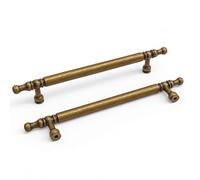 LONTAN 20 Pack Antique Brass Cupboard Handles 160mm Aluminum Alloy | Antique Wardrobe Door Handles Kitchen Cupboard Handles for Kitchen Door Cabinet Drawer Wardrobe Bathroom Pulls