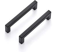 LONTAN 20 Pack Black Kitchen Handles 256mm Hole Center Black Cupboard Handles