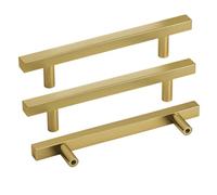 LONTAN 20 Pack Brushed Gold Cupboard Handles 128mm Kitchen Handles