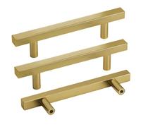 LONTAN 20 Pack Brushed Gold Cupboard Handles 90mm Kitchen Handles