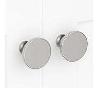 LONTAN 20 Pack Cupboard Knobs Aluminum Alloy Brushed Nickel Wardrobe Knobs | Brushed Nickel Drawer Knobs High-uality Aluminum Alloy Gold Knobs for Cupboard Bathroom Bedroom Kitchen Cabinet Closet
