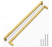 LONTAN 20 Pack Gold Drawer Handles 458mm Square Gold Cupboard Handles Wardobe Bathroom Stainless Steel Kitchen Cupboard Pulls Drawer Pulls