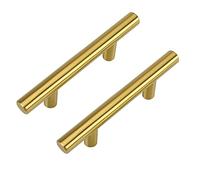 LONTAN 20 Pack Gold Drawer Handles 96mm Gold Cupboard Handles Cabinet Pulls for Kitchen Wardrobe Bathroom Stainless Steel